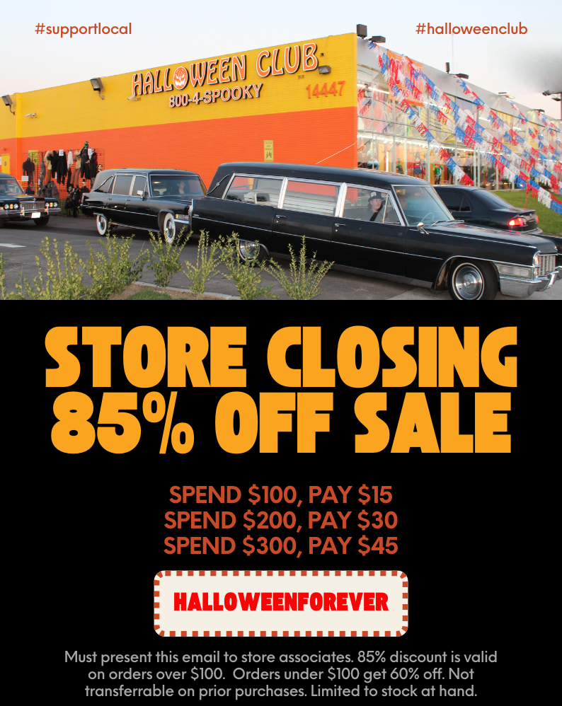 Halloween Club Store Closing Sale